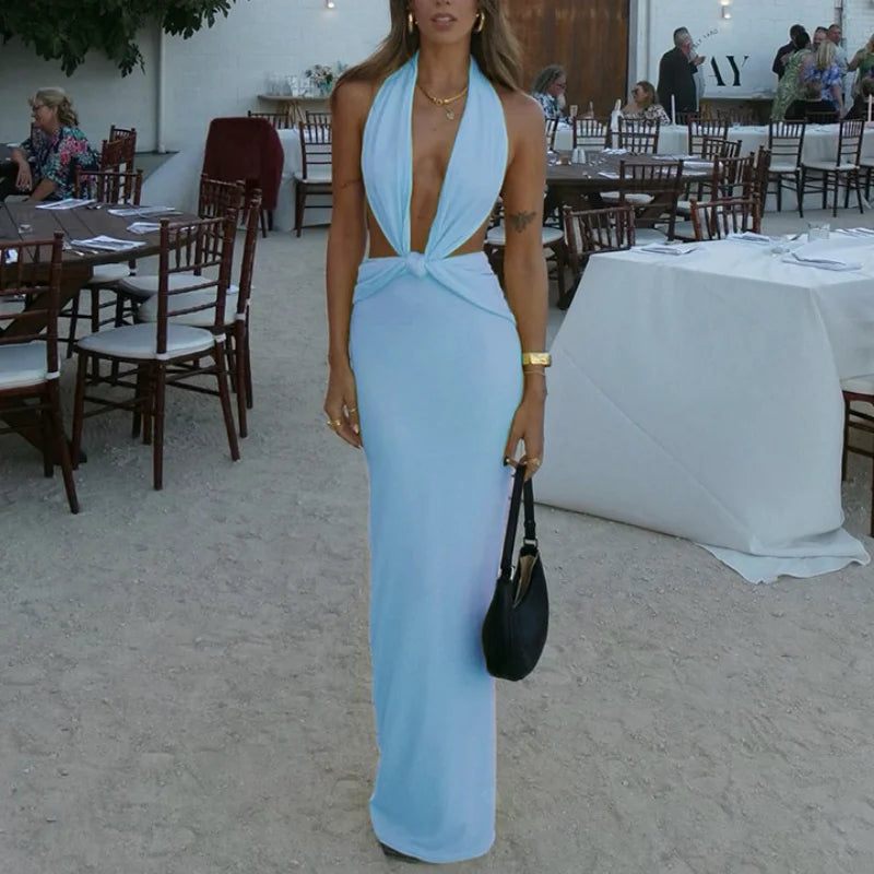 Lila | Exquisite Backless V-Neck Dress
