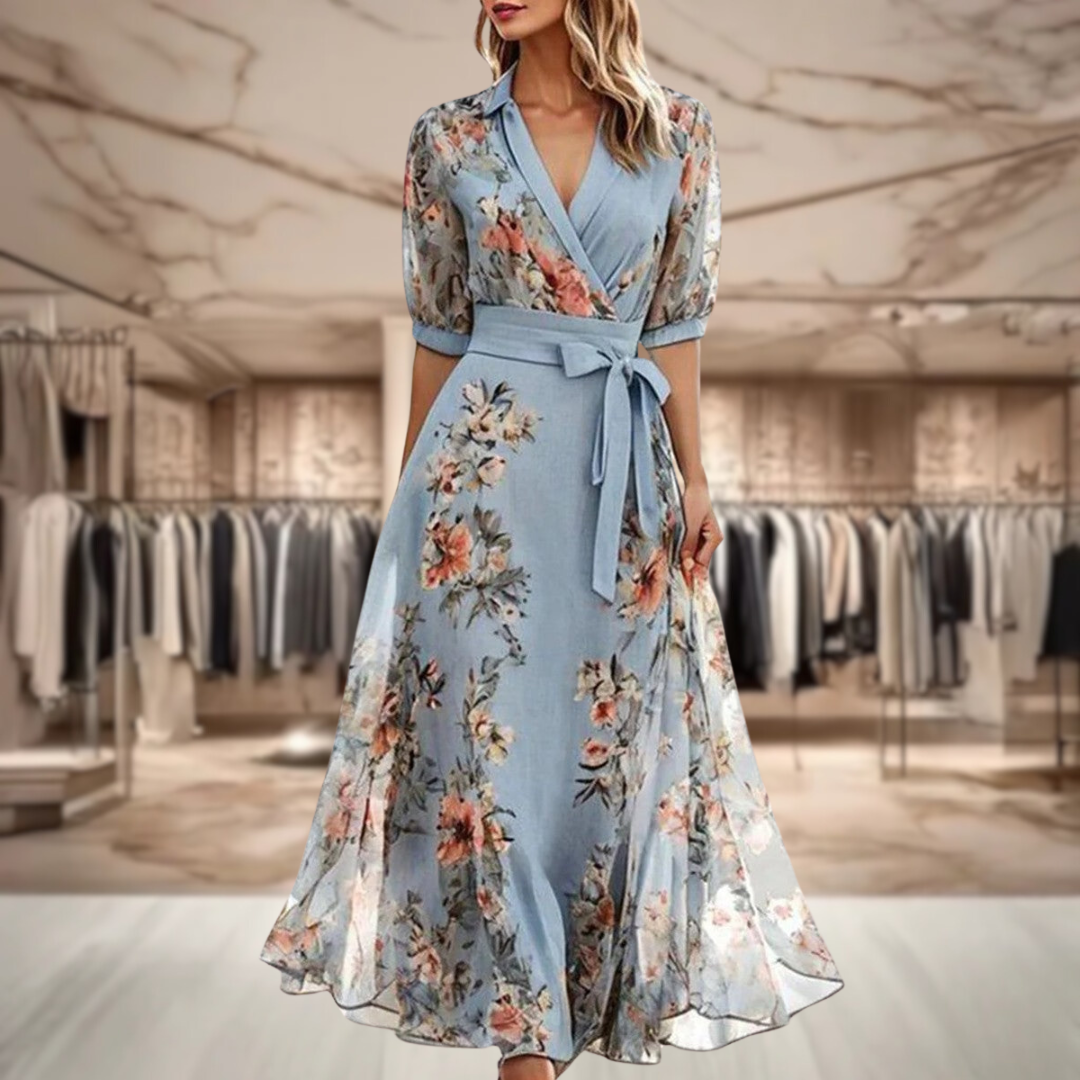 Isolde | Refined Floral Midi Dress