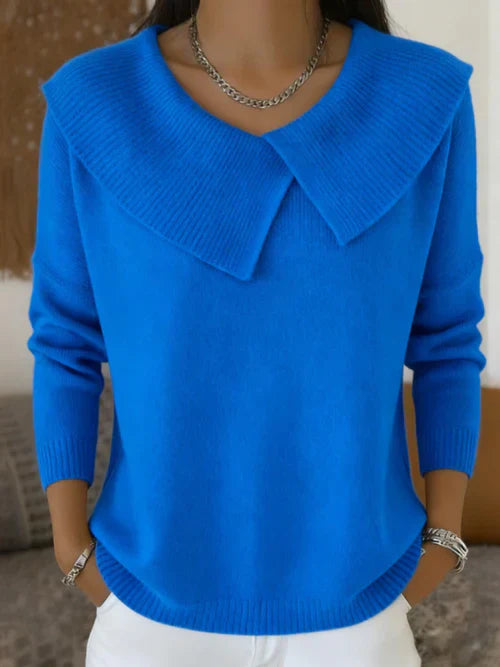 Lucia | Soft-Collared Knit Pullover