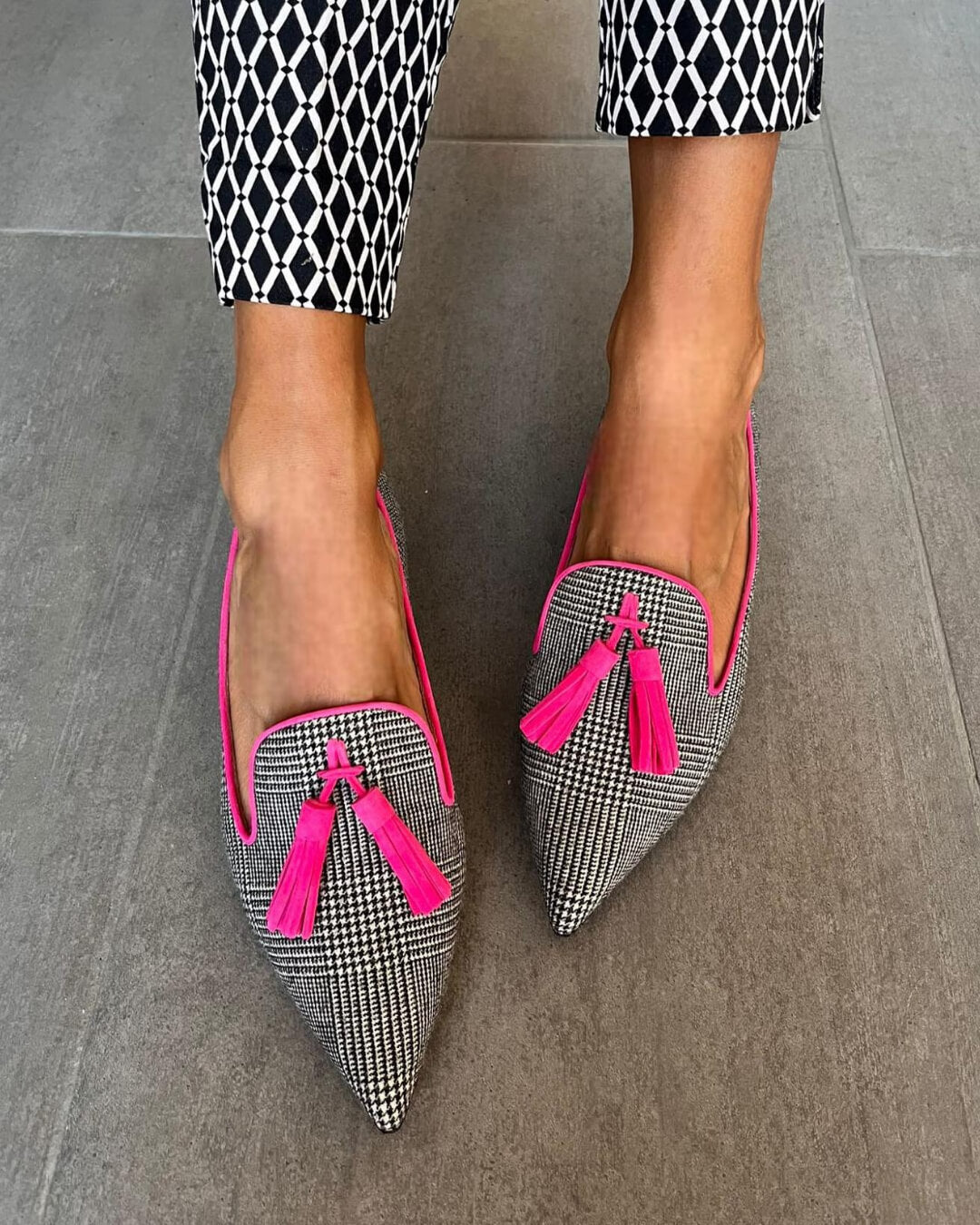 Zara | Pointed Loafer with Vibrant Fringing