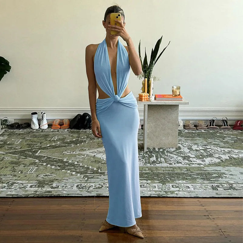 Lila | Exquisite Backless V-Neck Dress