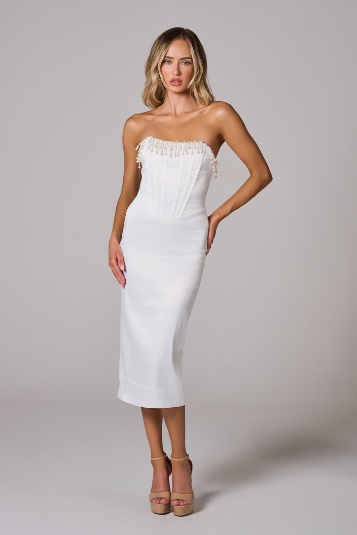 Roxanne | Elegant Corset Midi Dress