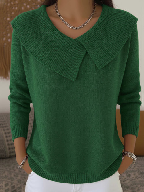 Lucia | Soft-Collared Knit Pullover