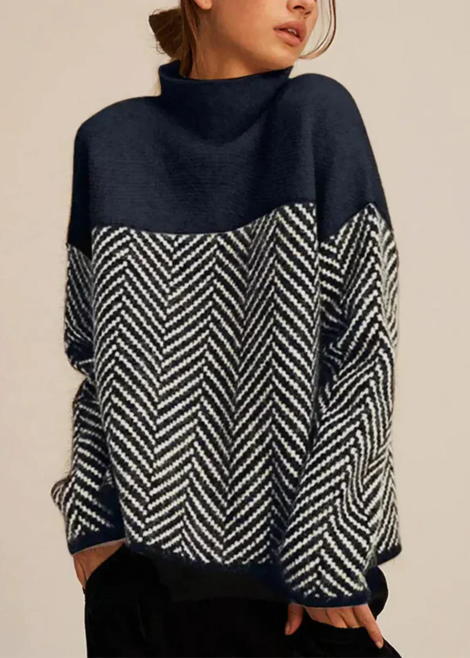 Elena | Elegant Cotton Turtleneck