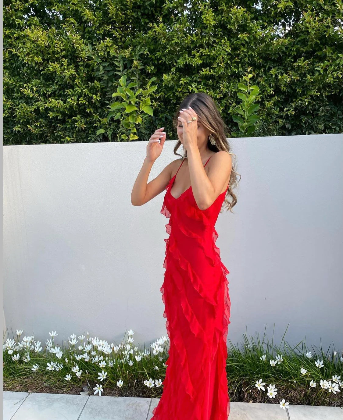 Elena | Elegant Ruffled Maxi Dress