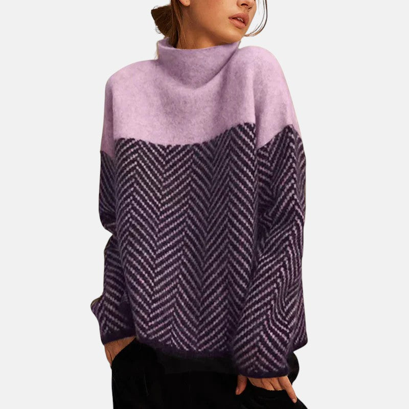 Evelyn | Herringbone Knit Jumper
