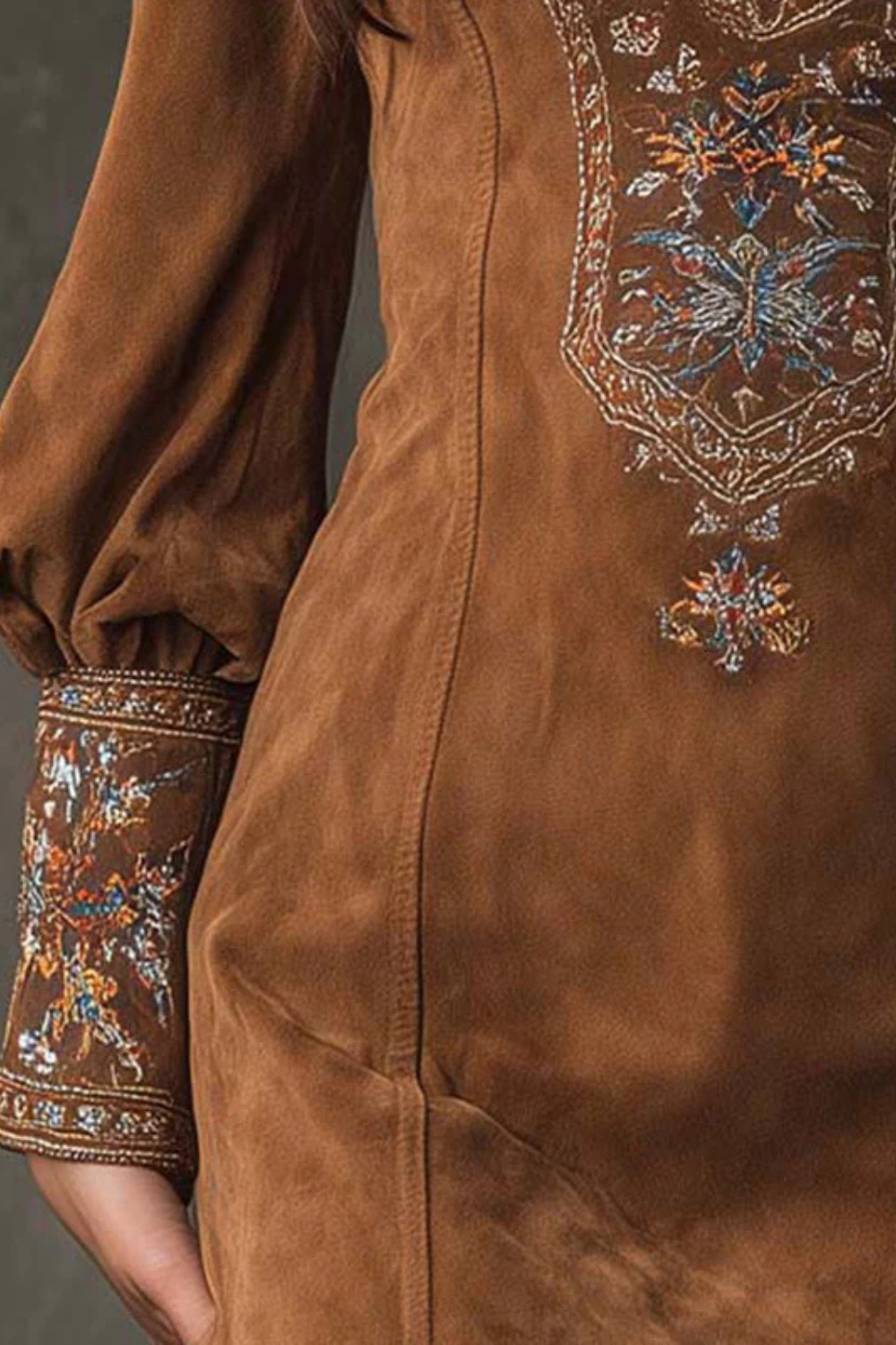 Eliranne – Embroidered detail – Boho mini dress