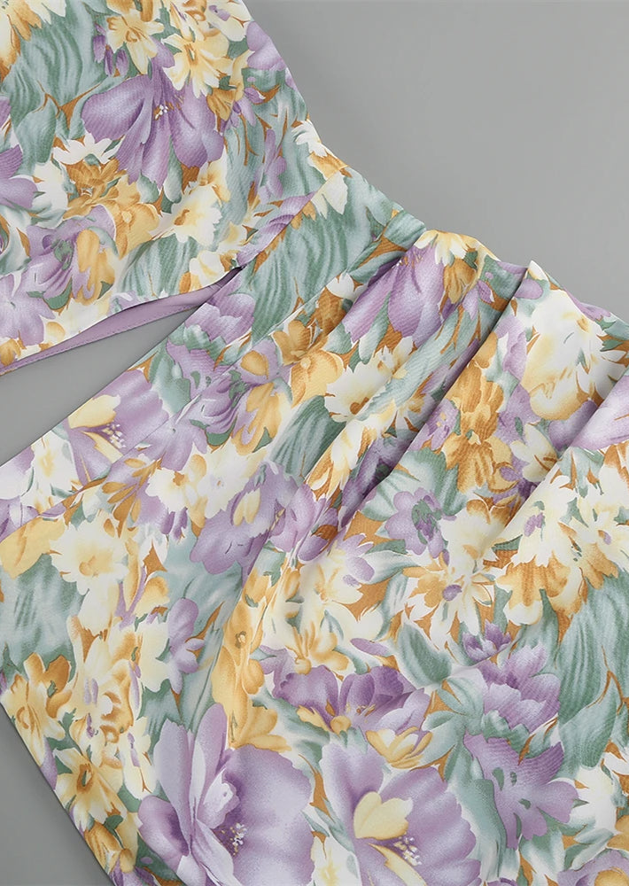 Dahlia | Elegantly Draped Floral Dress