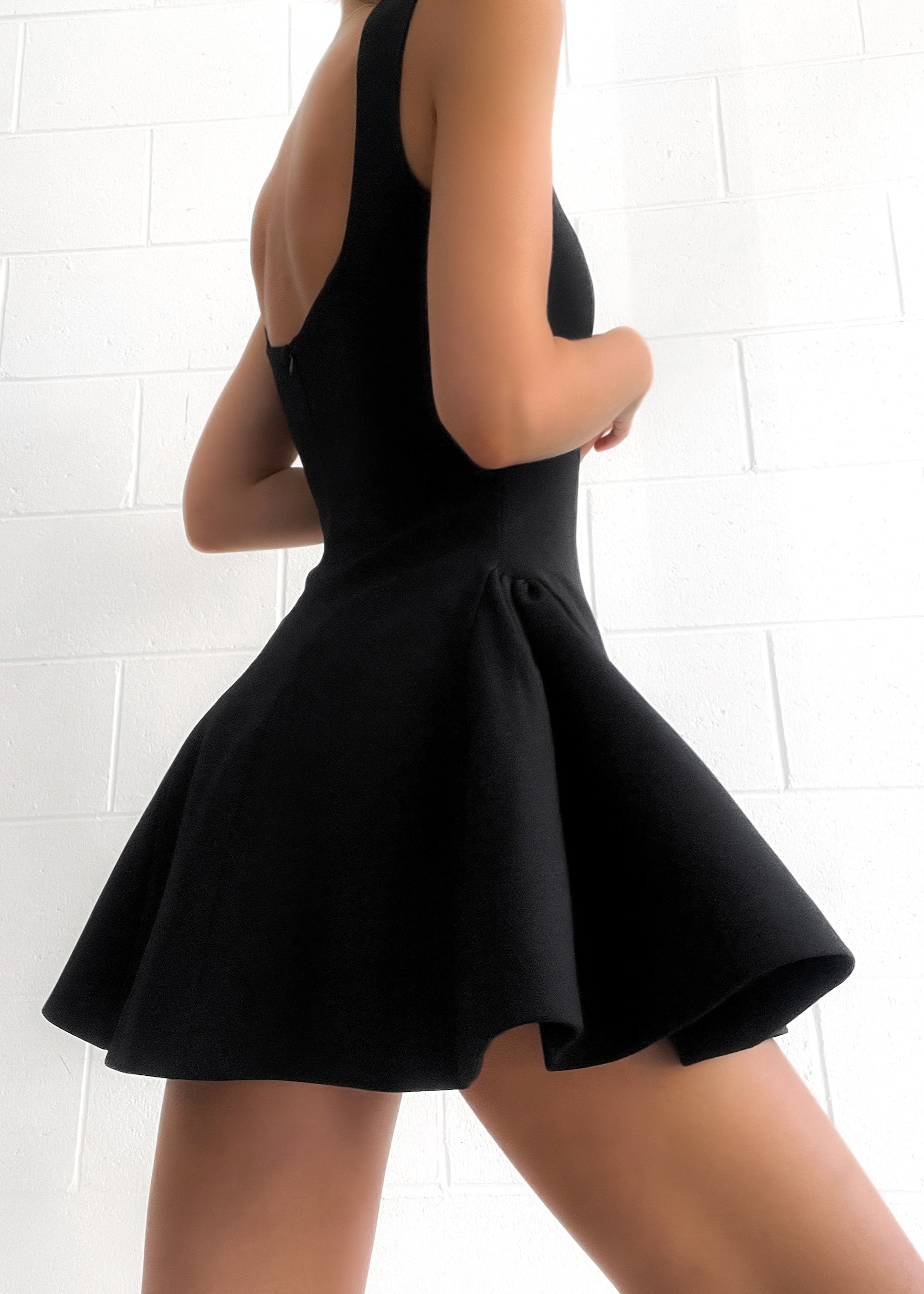 Charlotte | Solid Pleated Mini Dress