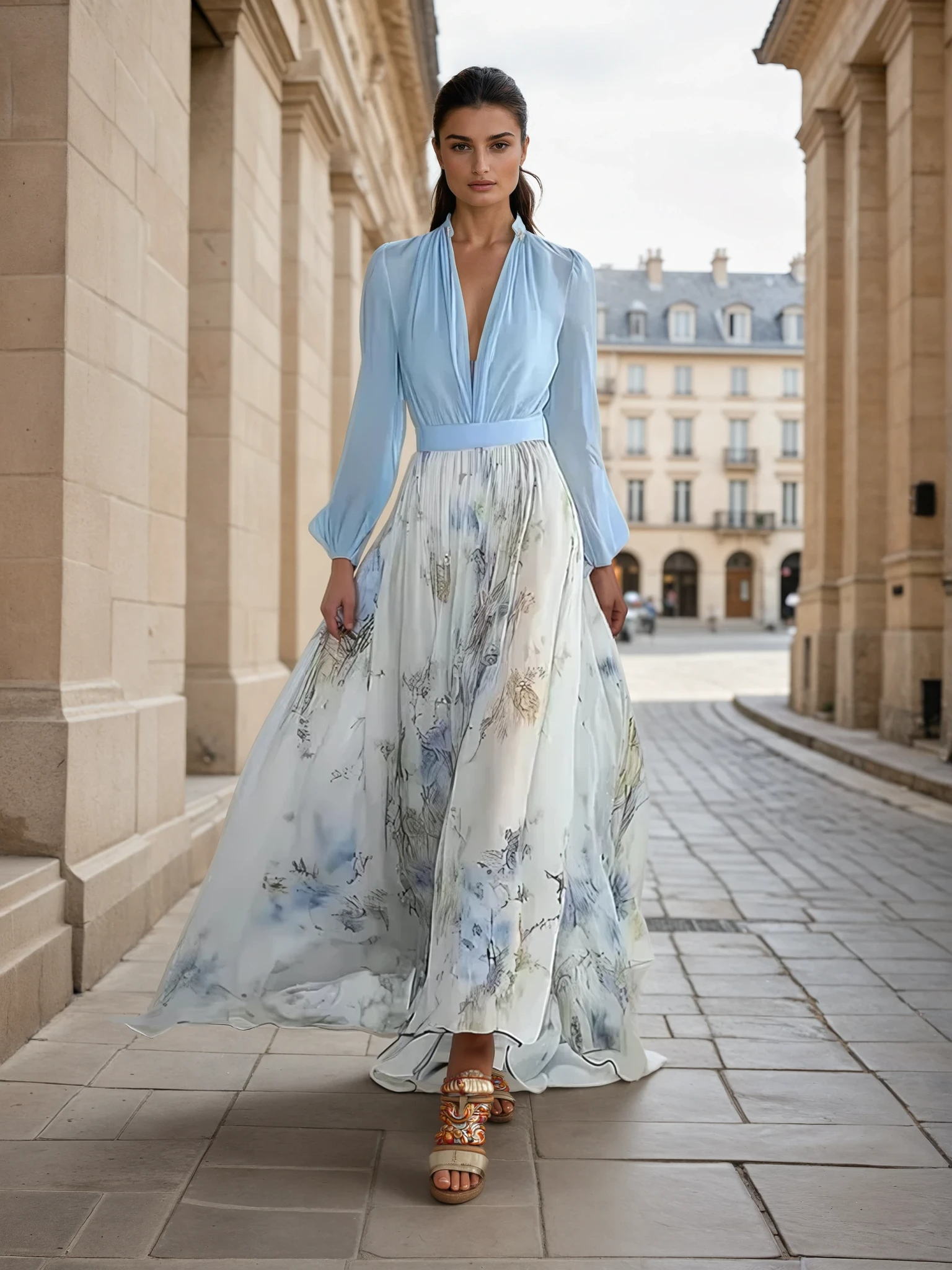 Zara | Exquisite Floral Maxi Dress