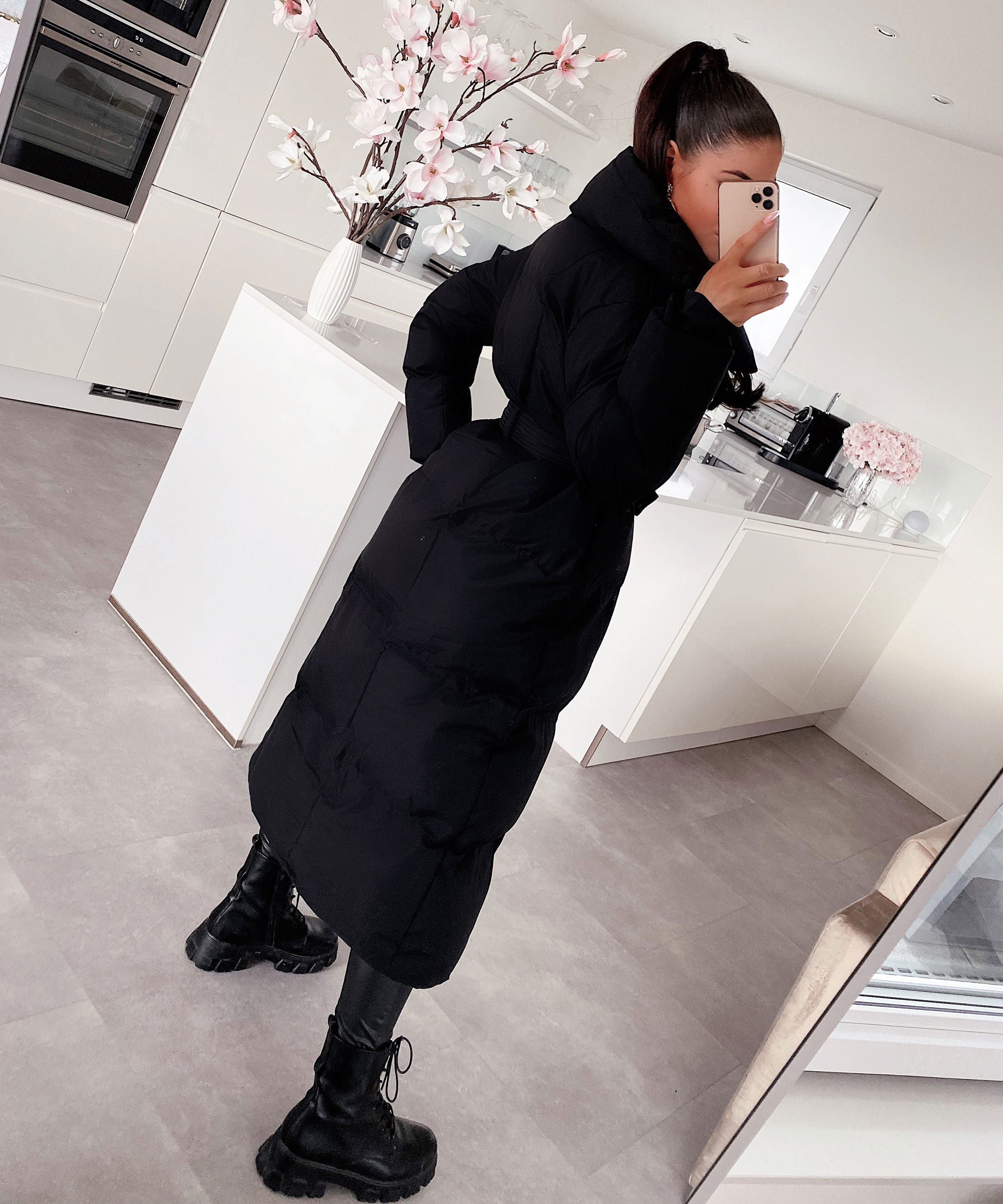Elowen | Long Quilted Winter Coat