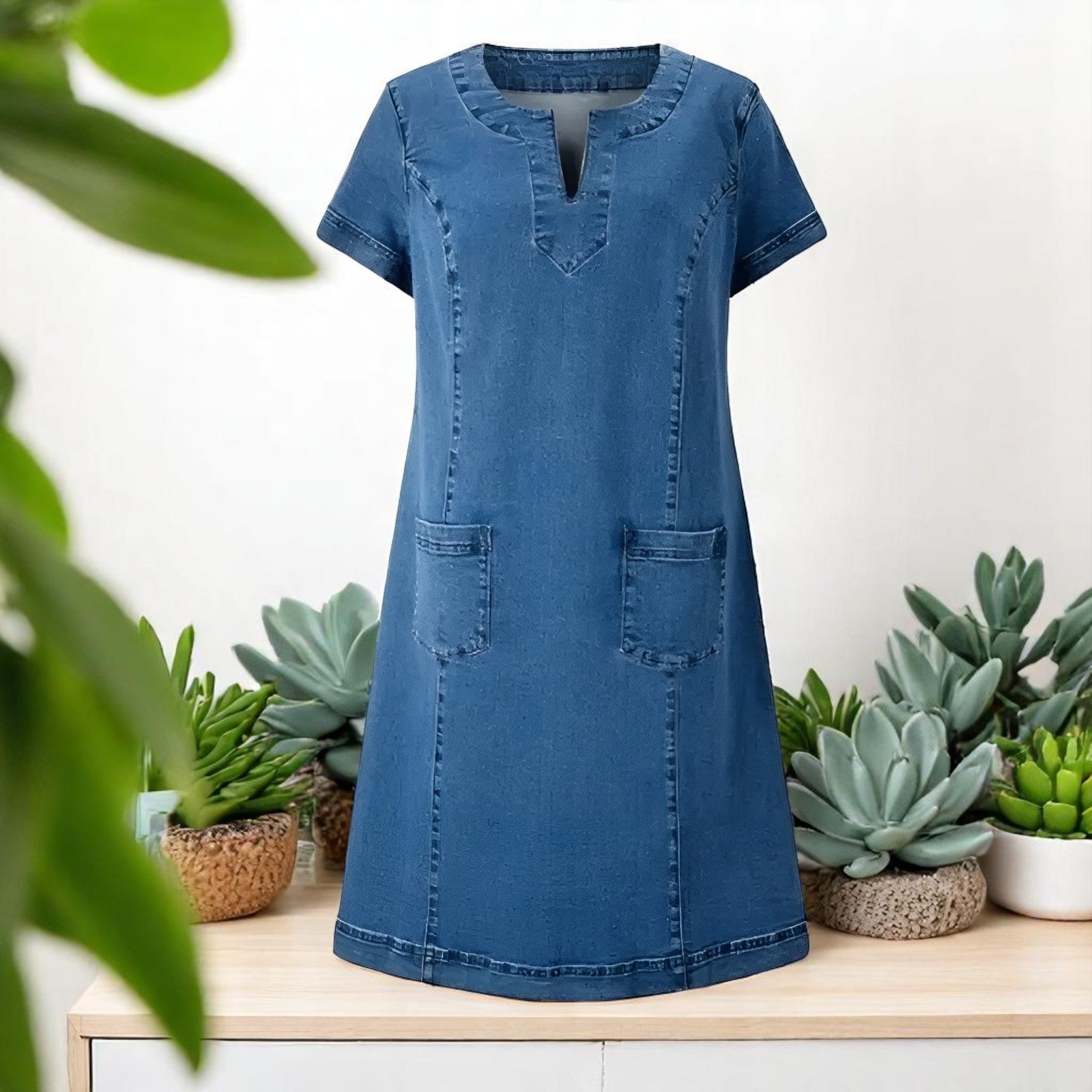 Juliette | Effortless Denim Shift Dress