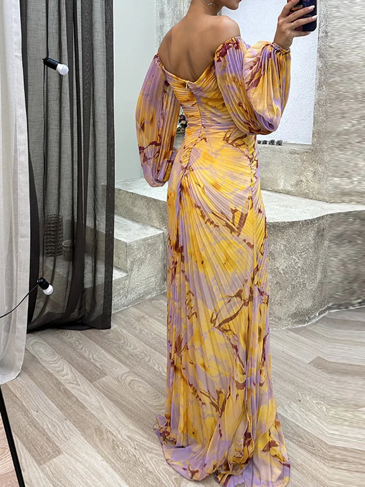 Mireille | Elegant Silk Maxi Dress