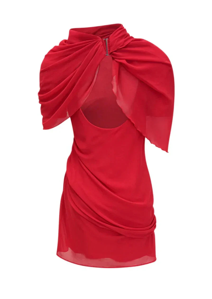 Kira | Asymmetrical Pleated Mini Dress