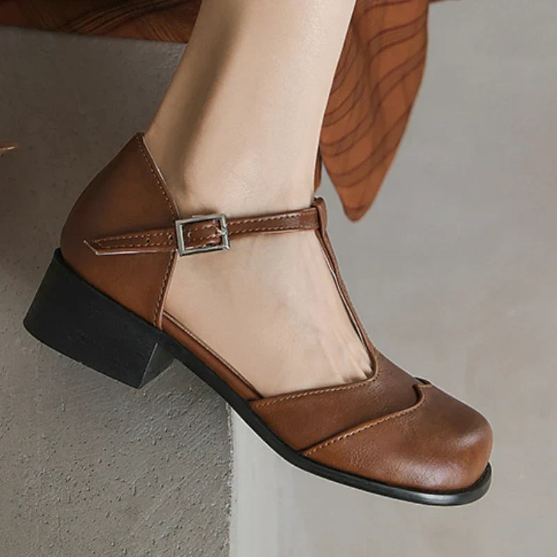Isolde | Textured Leather Footwear