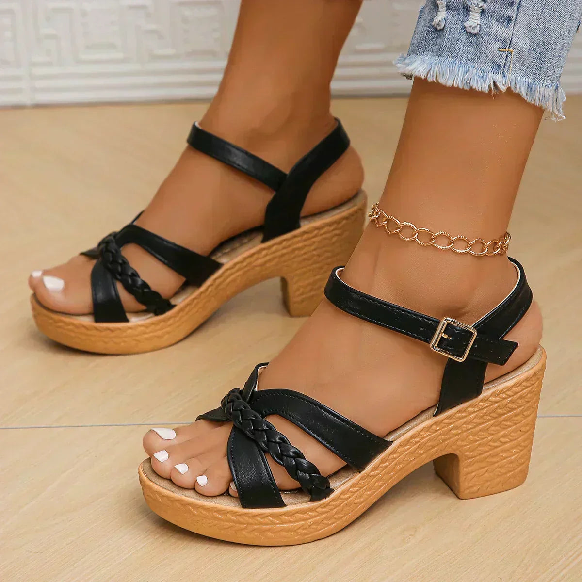 Melina | Braided Strap Sandals