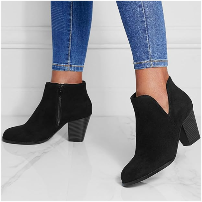 Hazel | Pointed Suede Ankle Boots