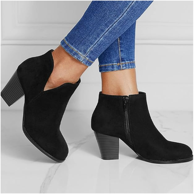 Hazel | Pointed Suede Ankle Boots