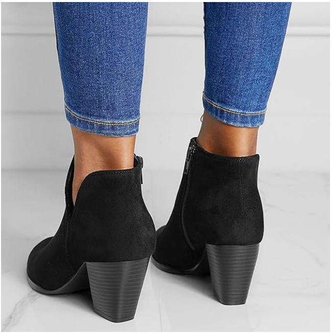 Hazel | Pointed Suede Ankle Boots