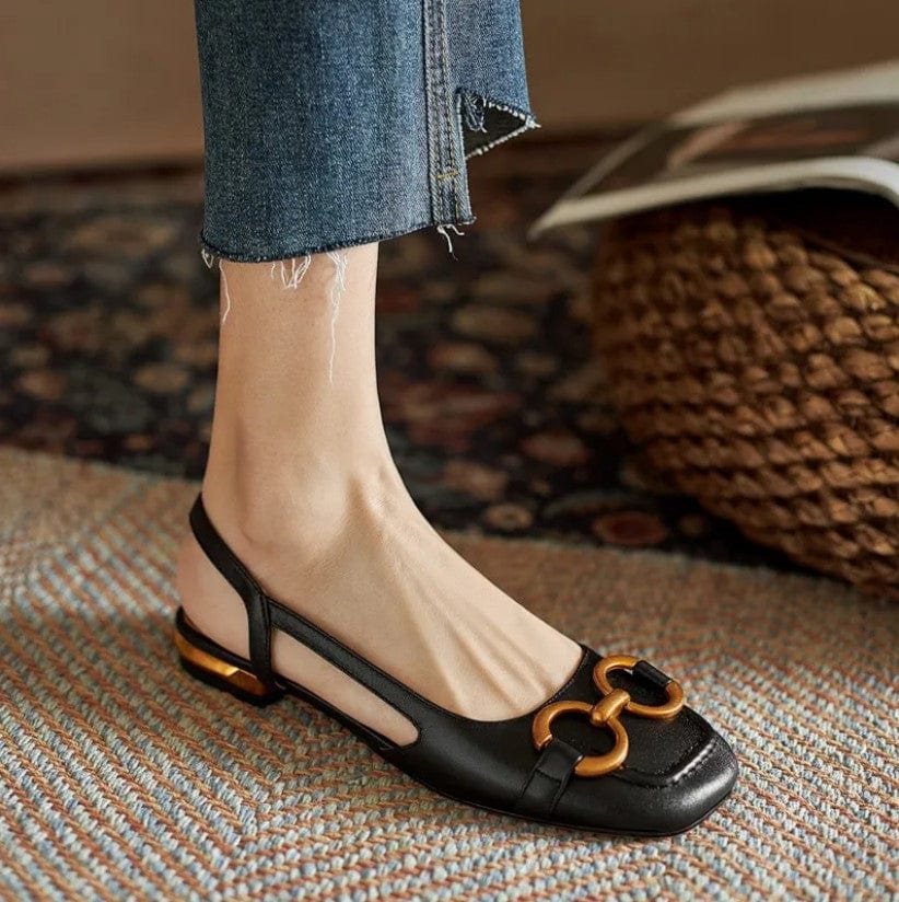 Matilda | Elegant Leather Slingbacks