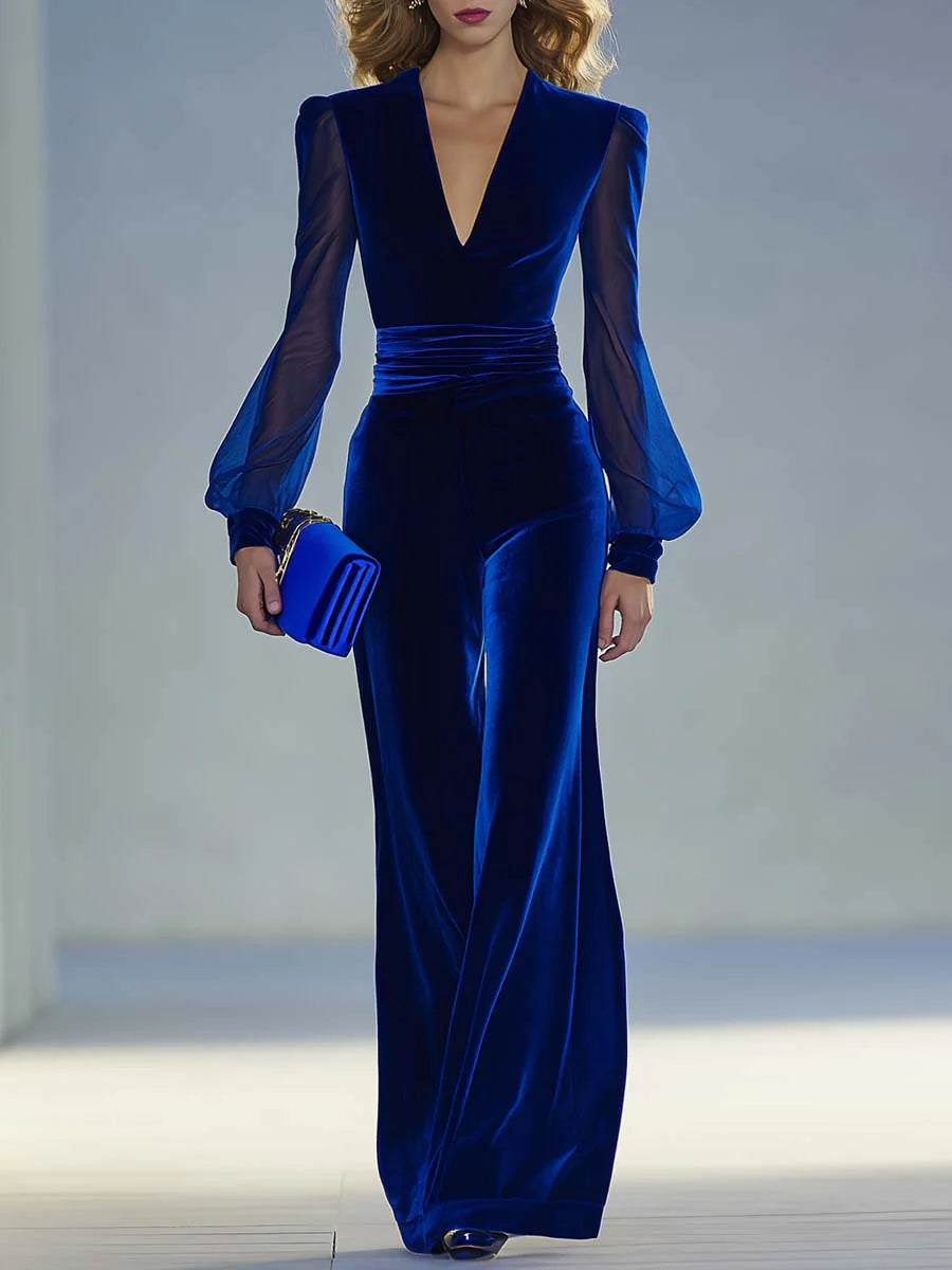 Trisha™ Elegant V-Neck Jumpsuit