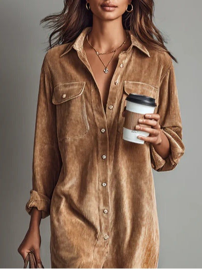 Seraphina | Classic Button-Up Midi Dress
