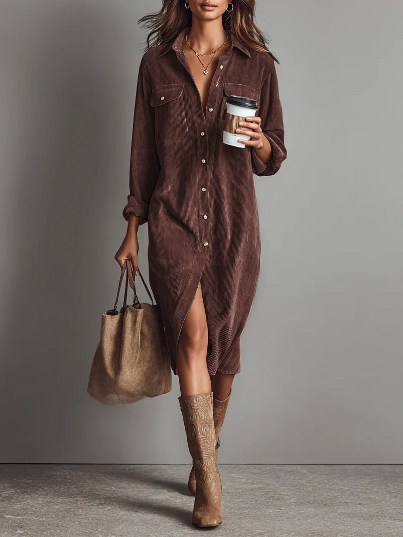 Valnera – Corduroy charm – Shirt dress