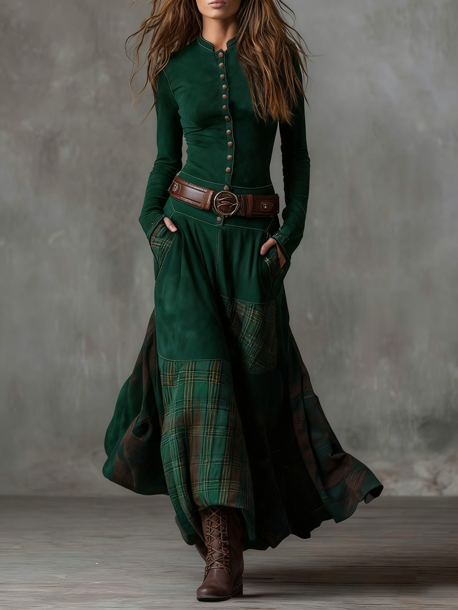 Mireille | Belted Suede Dress