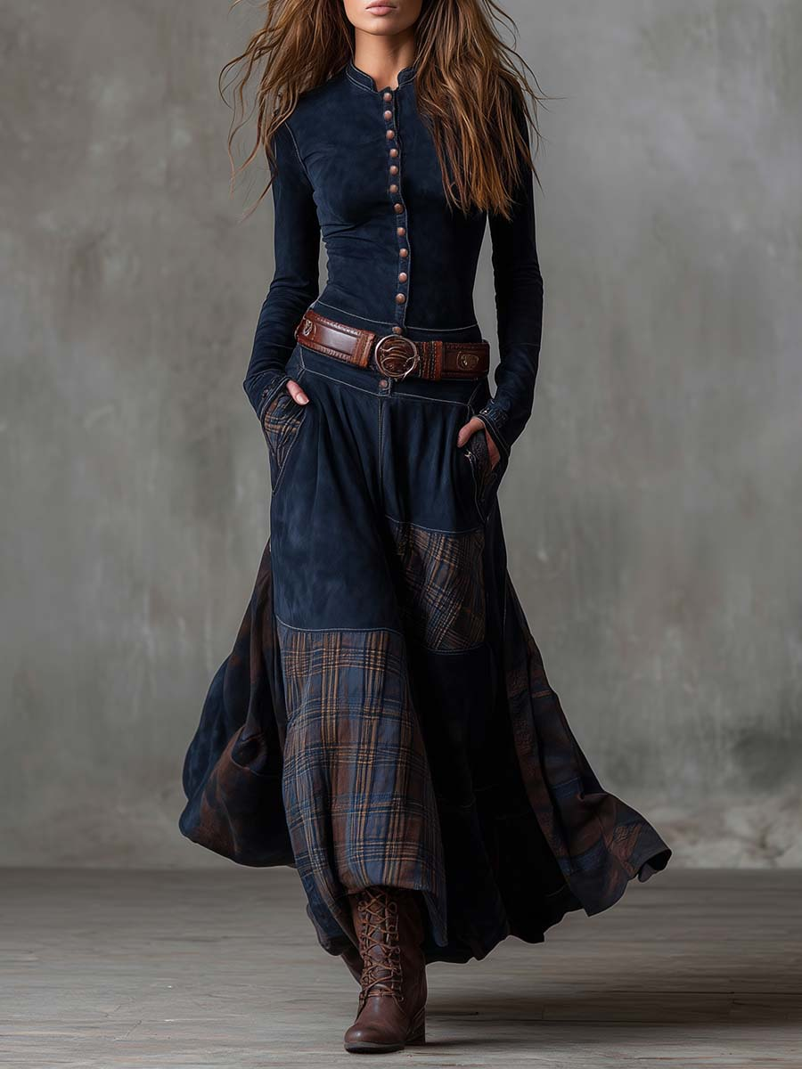 Izabella™ Suede Maxi Dress
