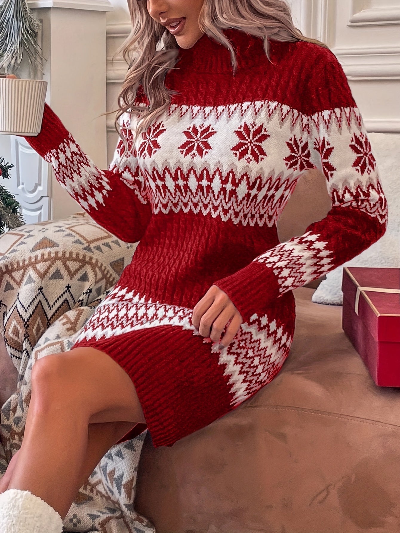 Mireille | Festive Knit Dress