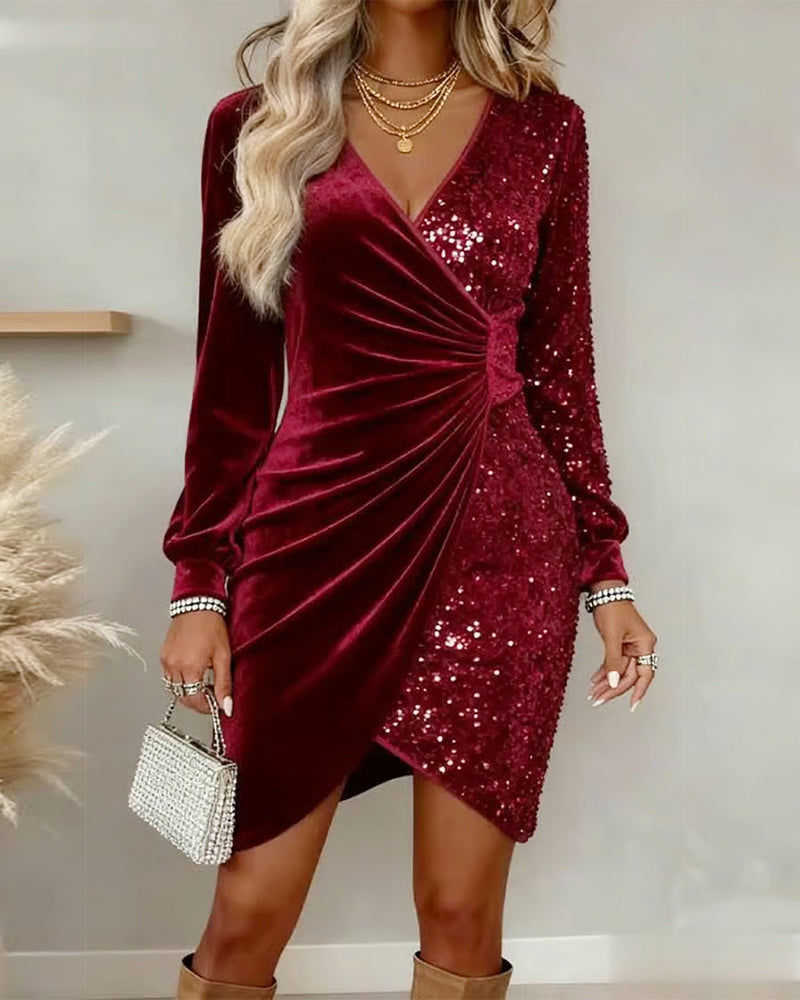 Serafina | Luxe Velvet Sequin Dress