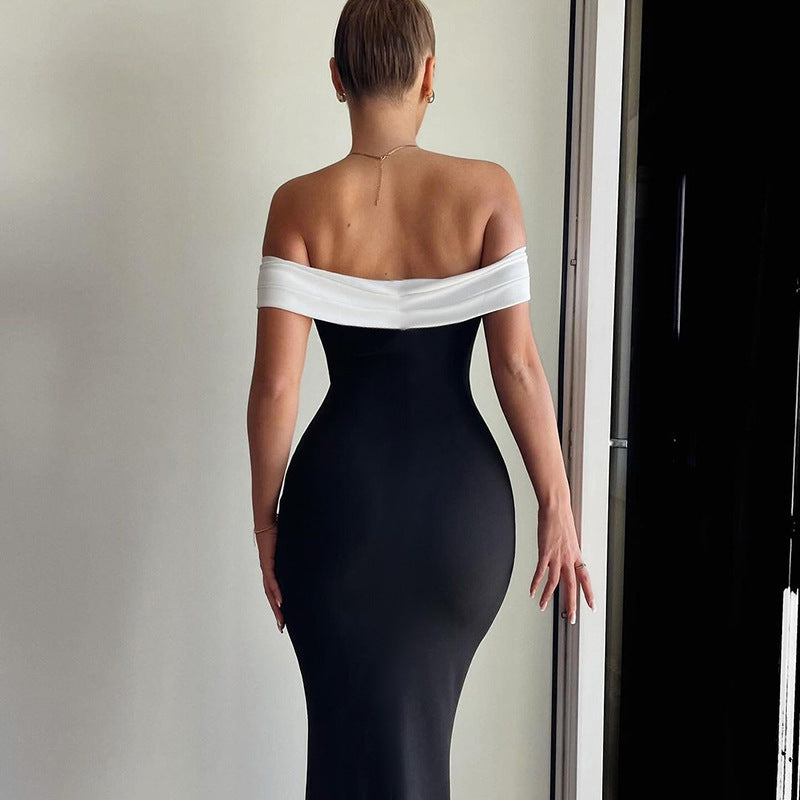 Morgane | Off-Shoulder Contrast Gown