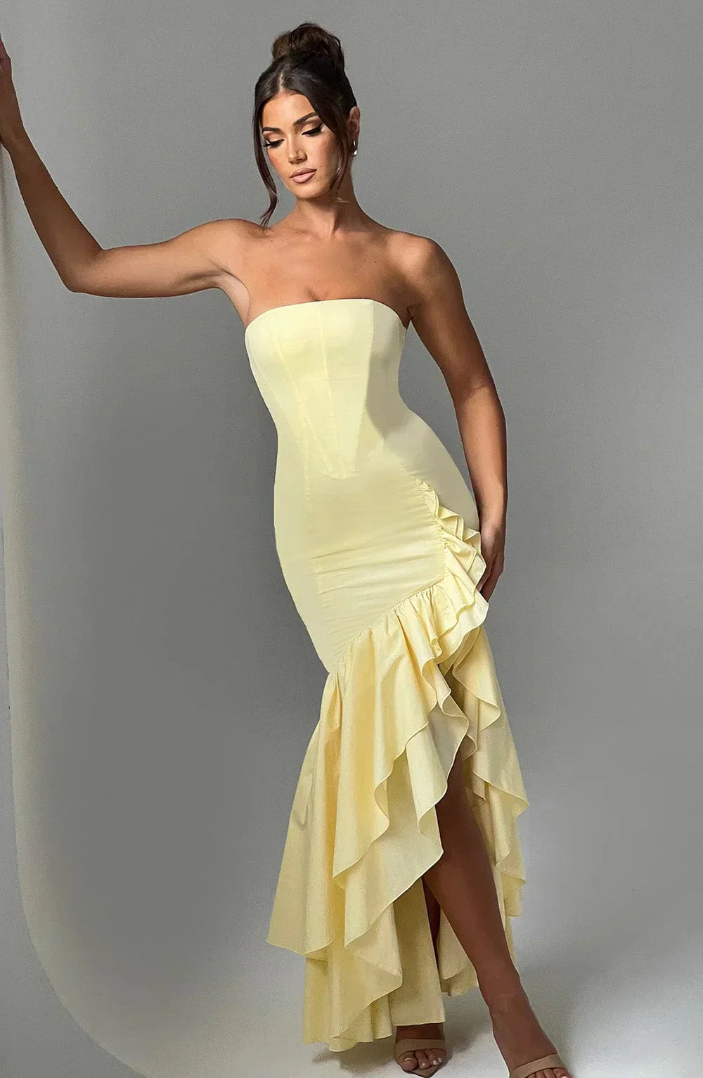 Vivienne | Sleeveless Ruffled Maxi Dress