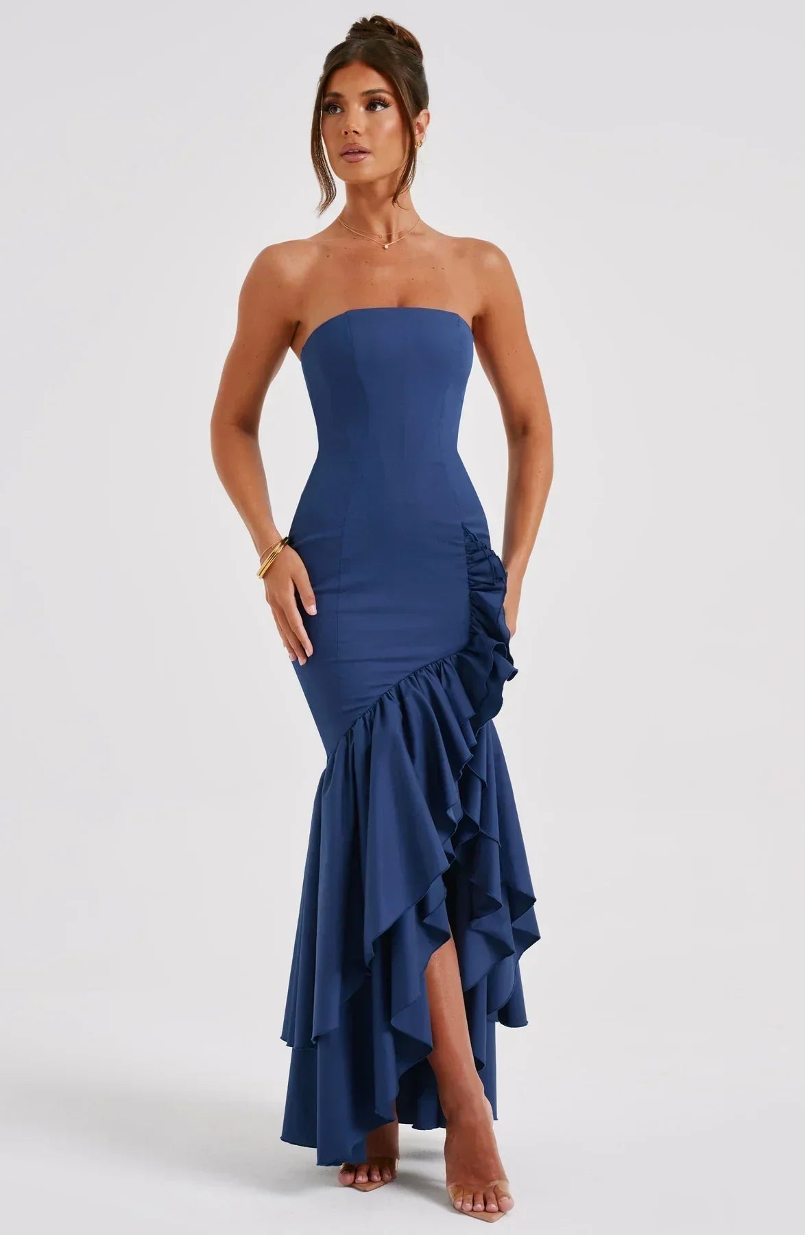 Vivienne | Sleeveless Ruffled Maxi Dress