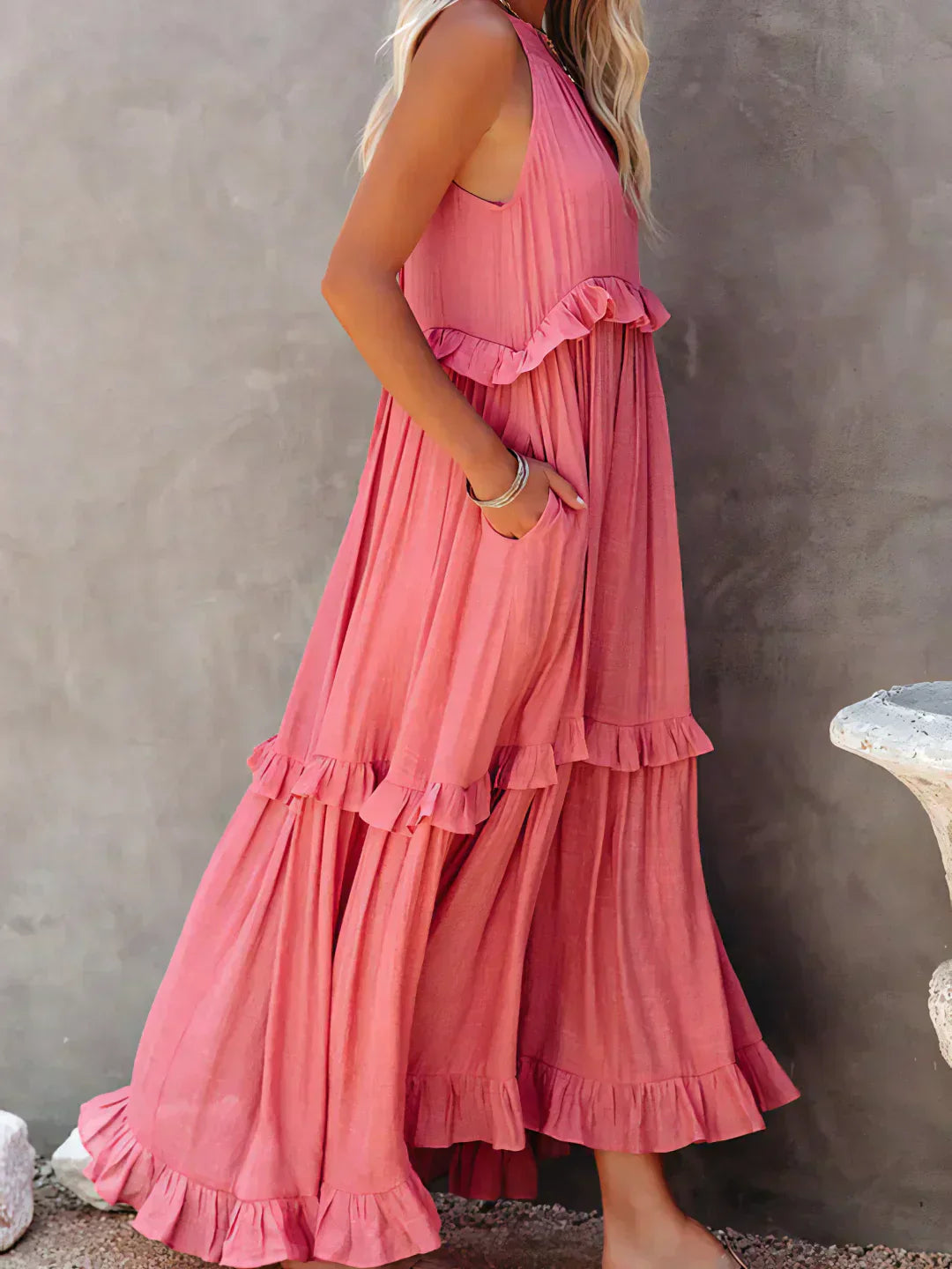 Lara | Halterneck Dress with Ruffles