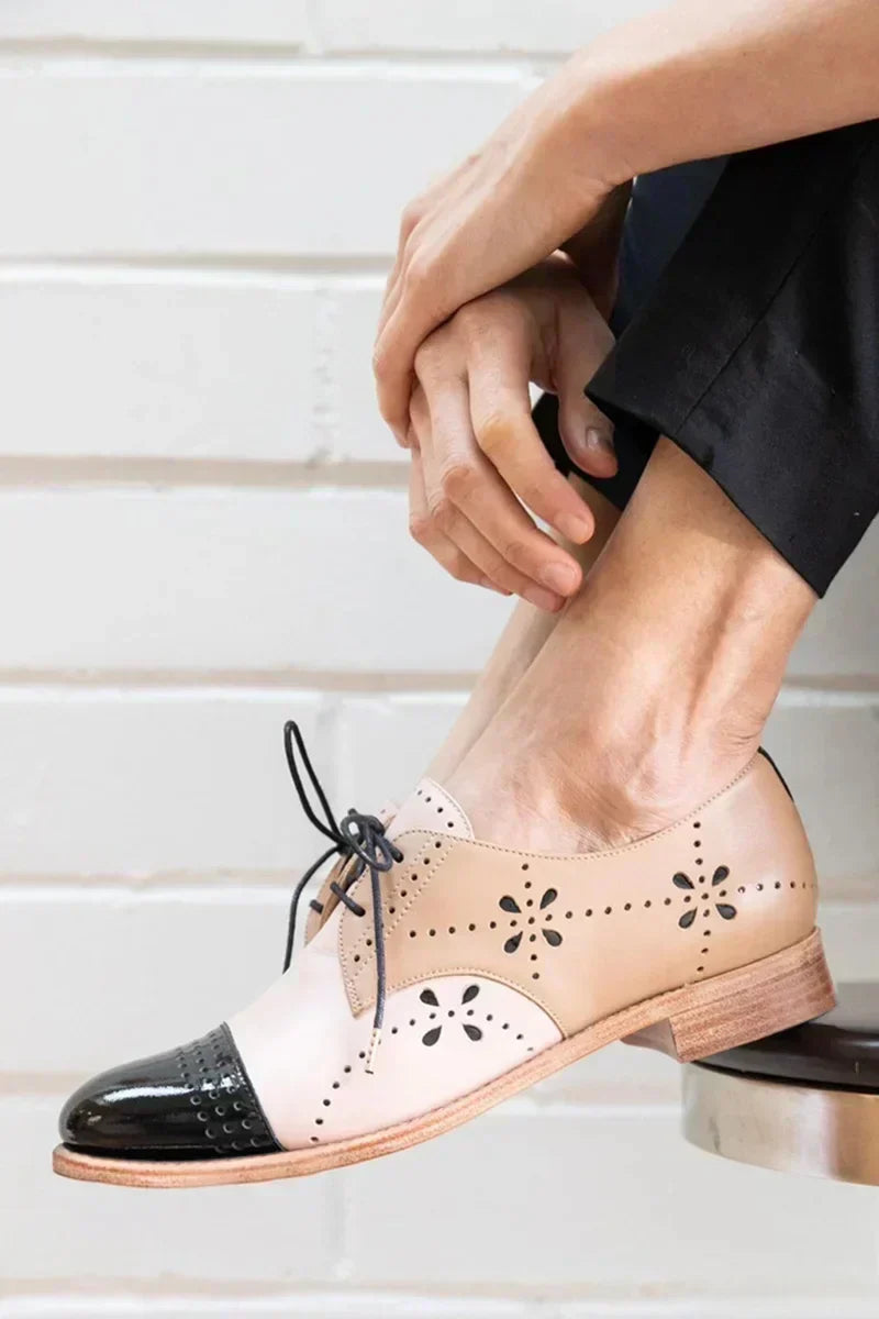 Dahlia | Two-Tone Leather Oxfords