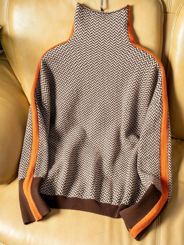 Helena | Contrast Stripe Pullover
