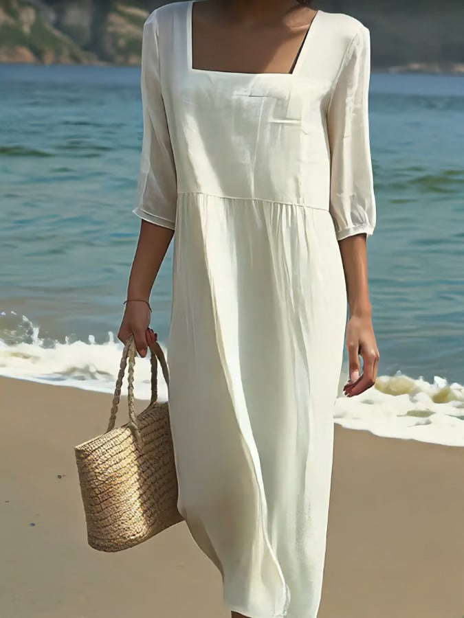 Amara | Refined Linen Dress