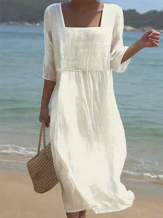 Amara | Refined Linen Dress