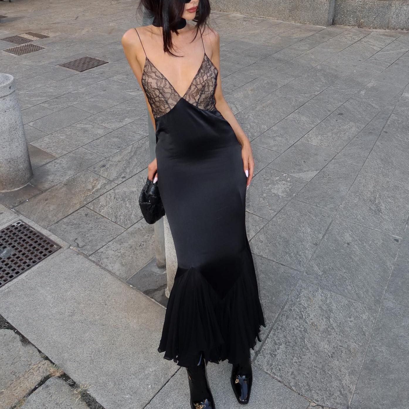 Anita | Spliced Lace Maxi Dress
