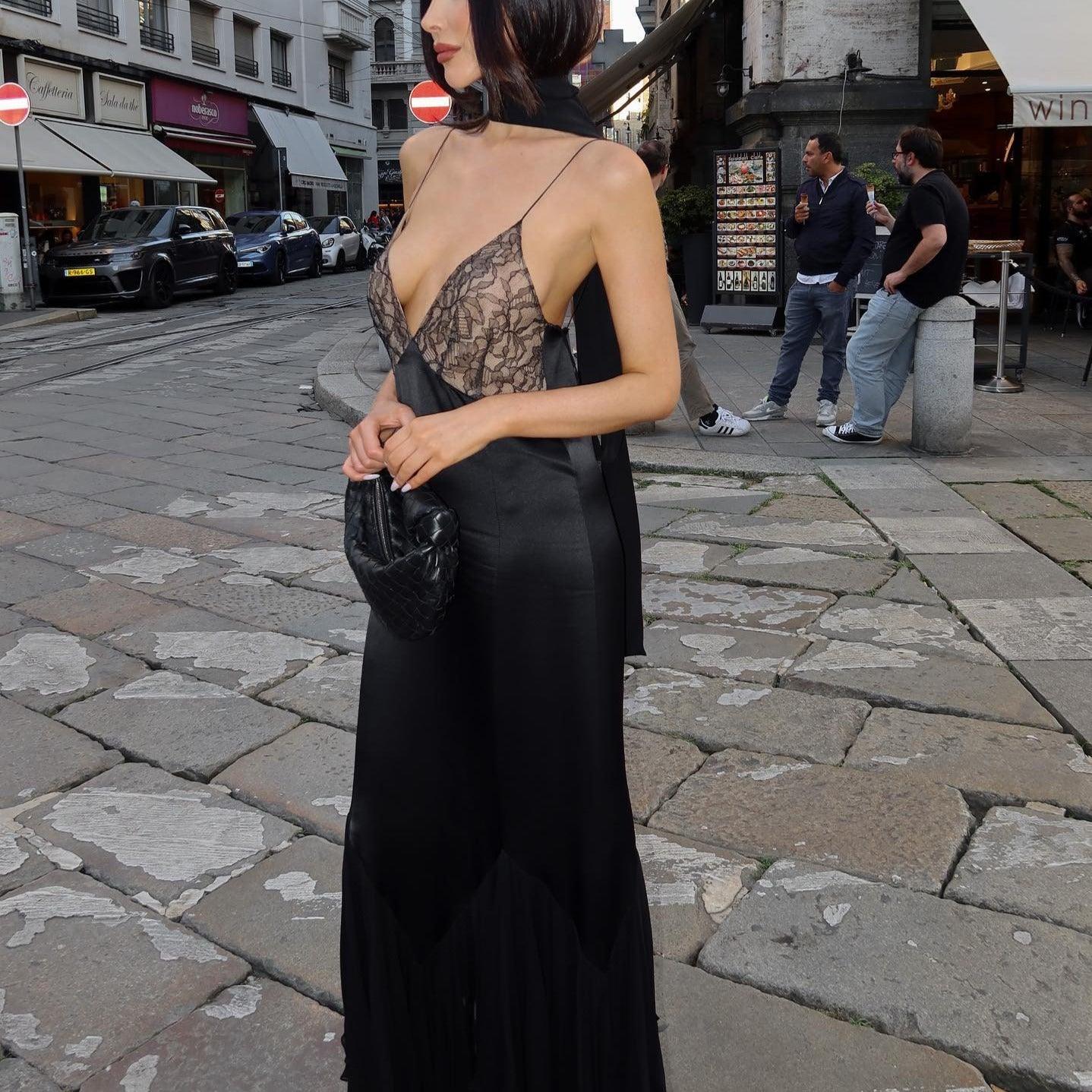 Anita | Spliced Lace Maxi Dress