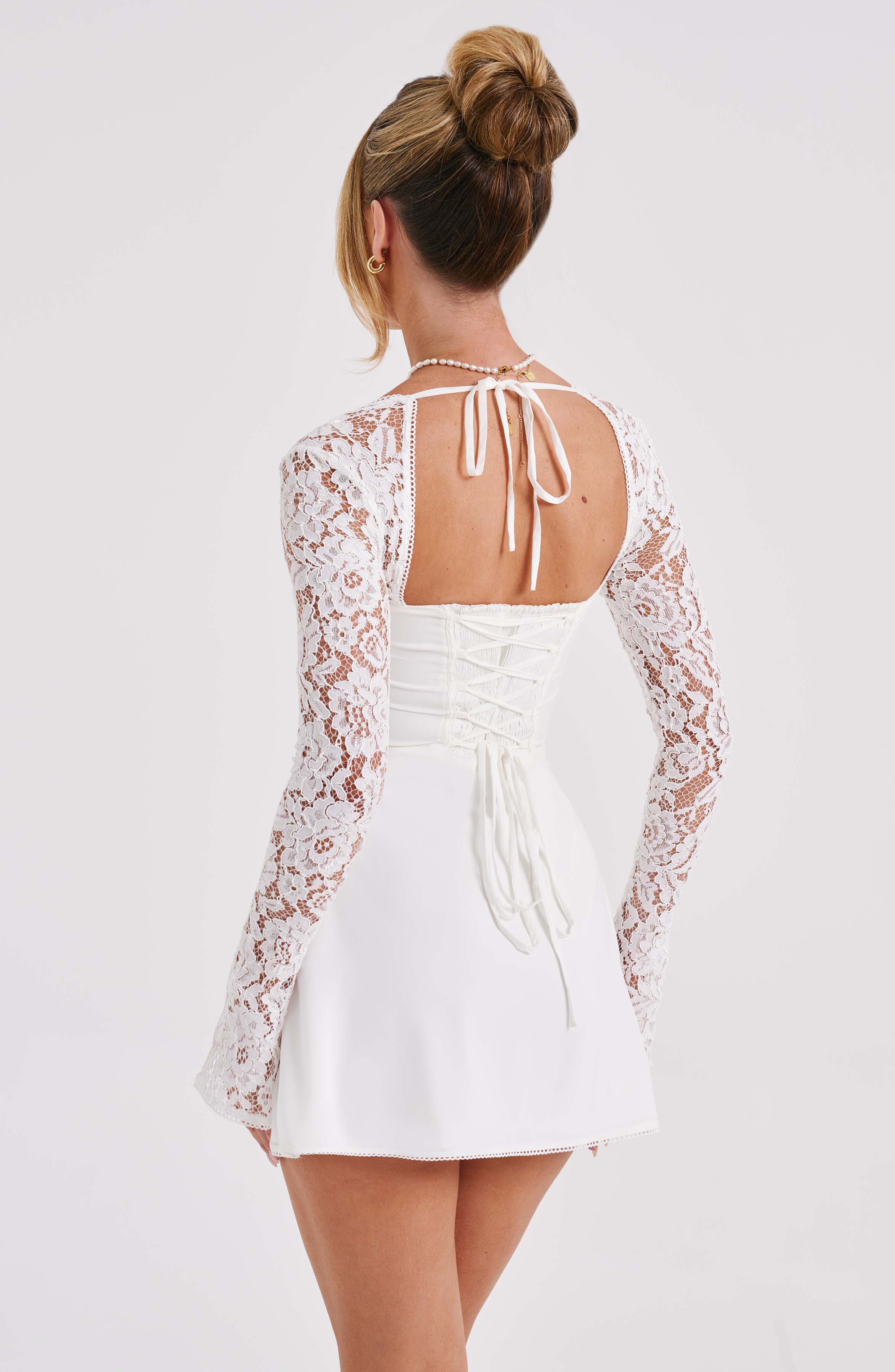 Olive | Refined Tie-Back Mini Dress