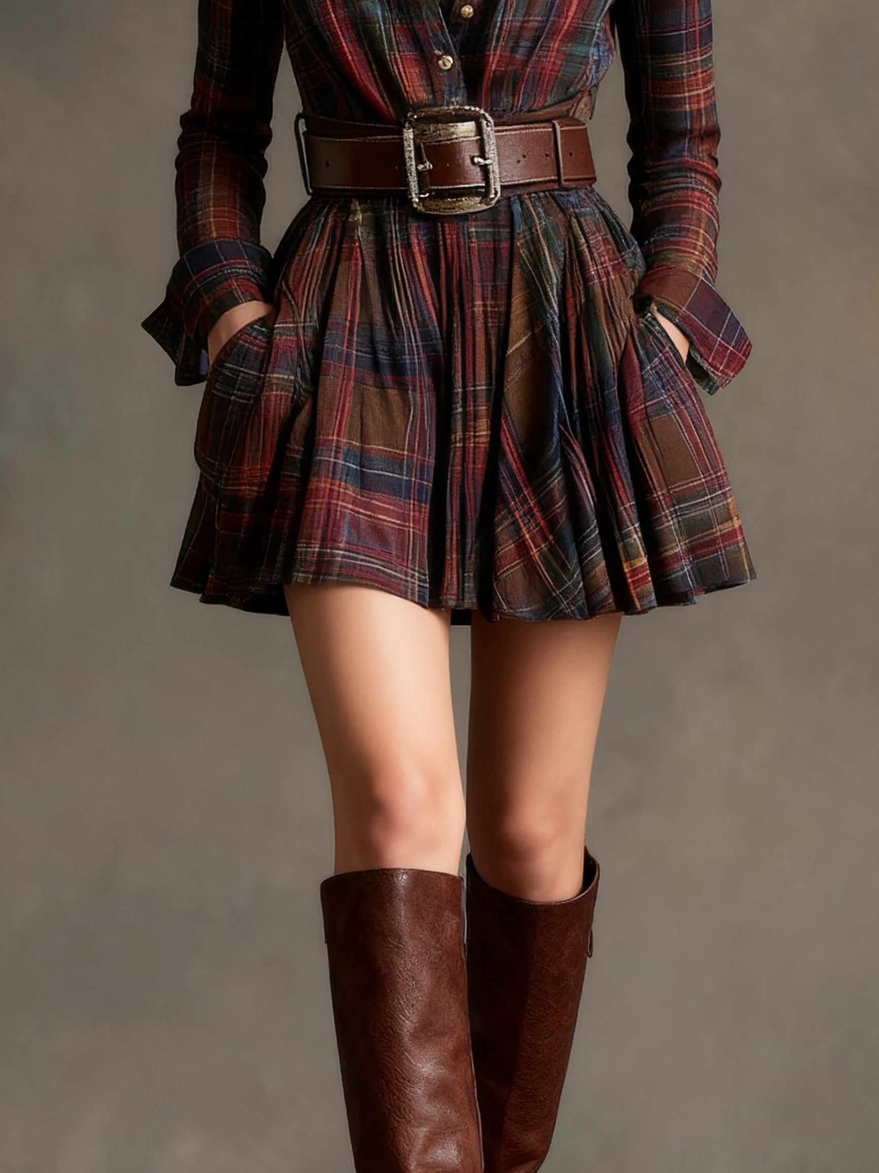 Livia | Elegant Belted Shirt Dress