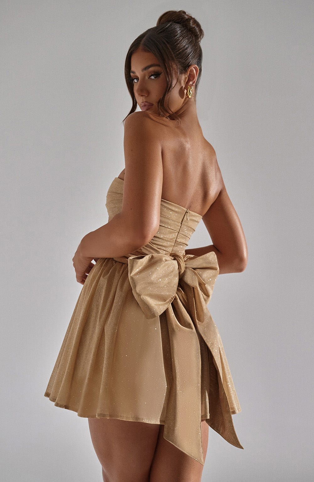 Elena | Strapless Sparkle Gown