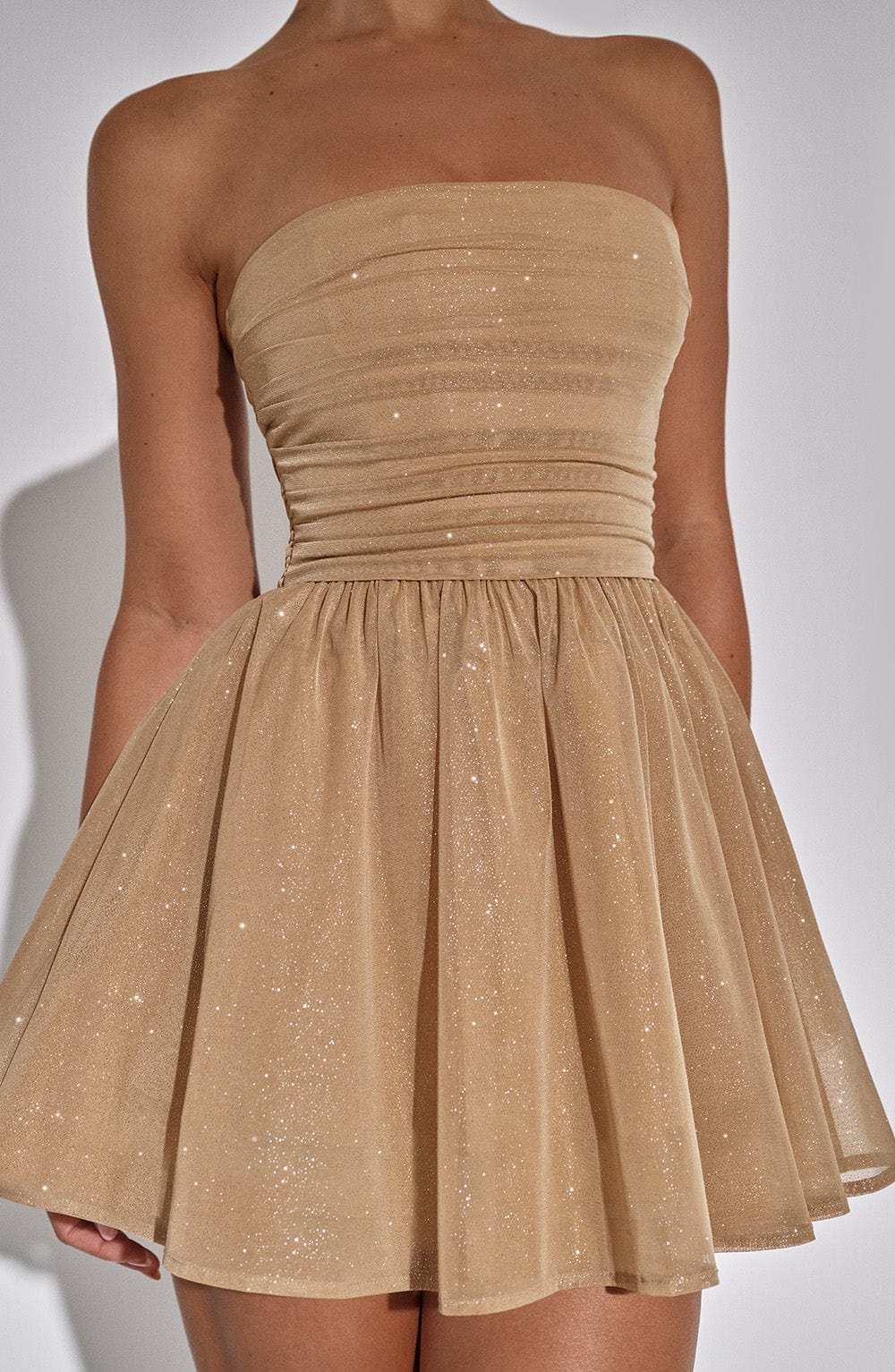 Elena | Strapless Sparkle Gown