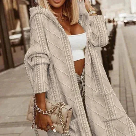 Allegra | Elegant Hooded Cardigan