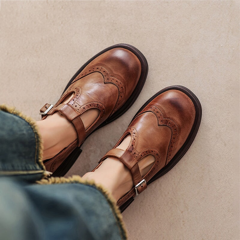 Isolde | Refined Leather Mary Janes