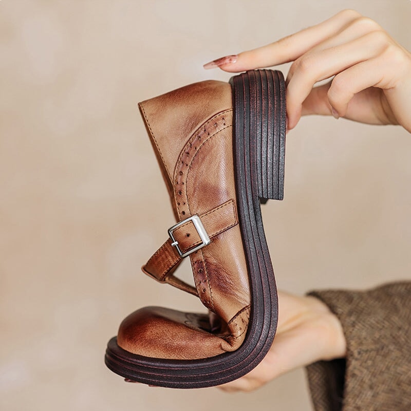 Isolde | Refined Leather Mary Janes
