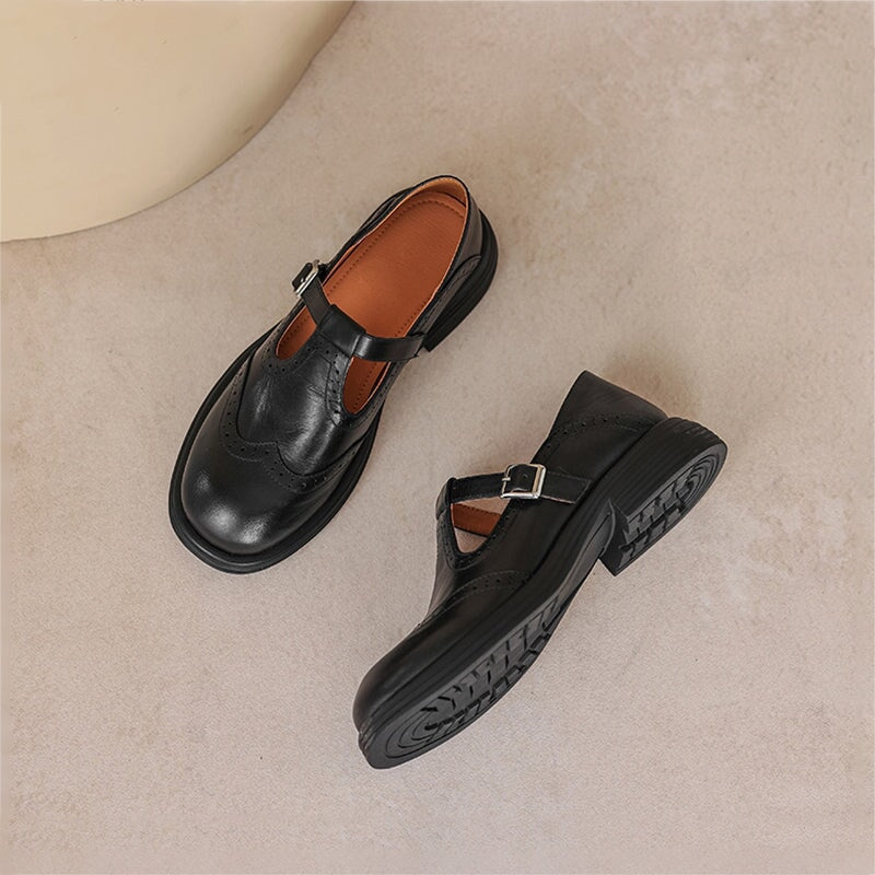 Isolde | Refined Leather Mary Janes